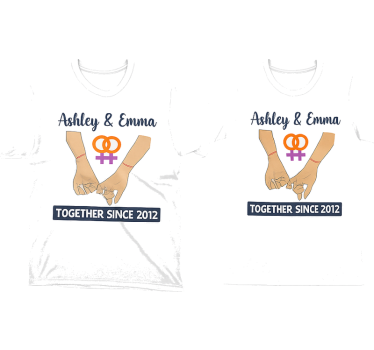 Pärchen t shirts lgbt zusammen seit - TenStickers