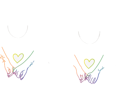 Pärchen t shirts mit lgbt herz - TenStickers