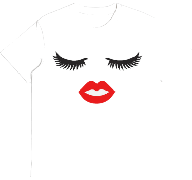 Mutter tochter t shirts wimpern und lippen - TenStickers