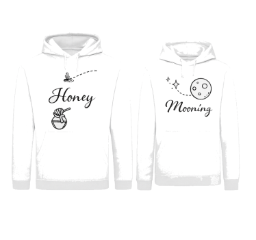 Pärchen t shirts einfarbig für die hochzeitsreise - TenStickers