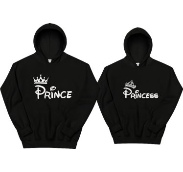 Pärchen t shirts prinz und prinzessin - TenStickers