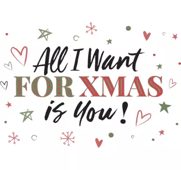 All I want for Xmas Weihnachts T Shirt - TenStickers