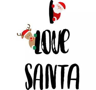 Weihnacht t shirt ich liebe den weihnachtsmann - TenStickers