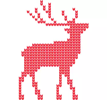 Weihnacht t shirt mit rotem rentiermotiv - TenStickers