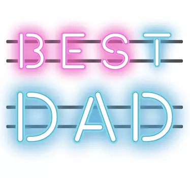 T Shirt Vatertag Best Dad Neon - TenStickers