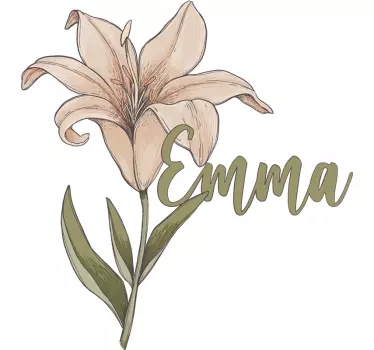 T-Shirt mit Namen blumenmuster - TenStickers