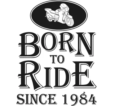 Original t shirt geboren um zu fahren shirts - TenStickers