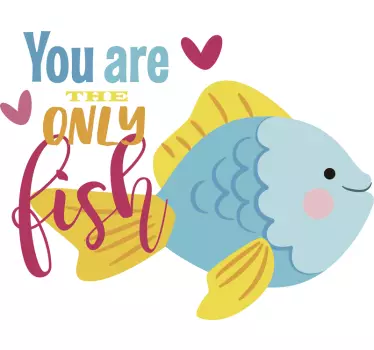 Mutter tochter t shirts mit süßem fischliebe - TenStickers
