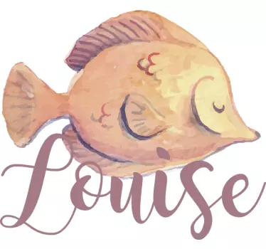 T-shirt mit namen im süßen fischdesign - TenStickers
