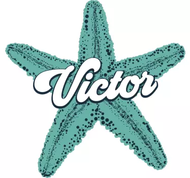 T-shirt mit namen seestern mit victor namen - TenStickers