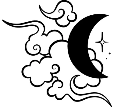 Partner T Shirts Mond, Sonne und Wolken - TenStickers