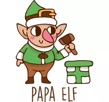 Weihnacht T Shirt papa elf festliches motiv - TenStickers