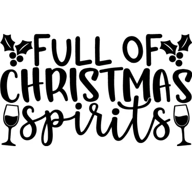 Weihnacht t shirt voller feiertagsfreude - TenStickers