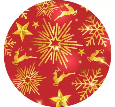 Weihnacht T Shirt rote rentiersterne - TenStickers