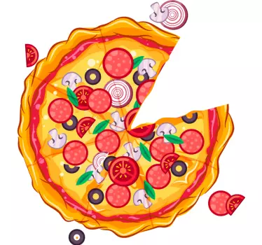 Vater Sohn T Shirt Pizza Stück - TenStickers