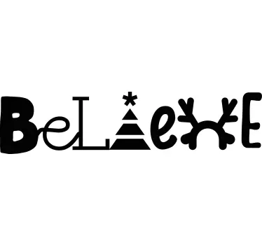 Weihnacht T Shirt glaube text - TenStickers