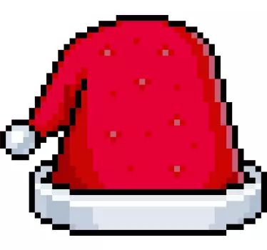 Weihnacht t shirt mit pixeliertem weihnachtsmannhut - TenStickers
