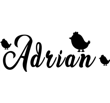 T-shirt mit namen personalisiertes vogel design - TenStickers