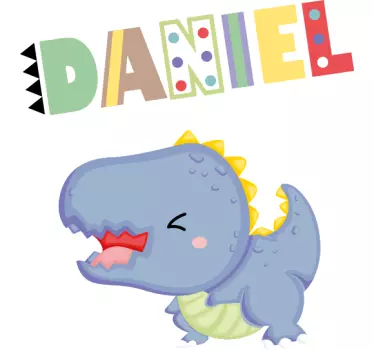 T-shirt baby dinosaurier namensdesign - TenStickers