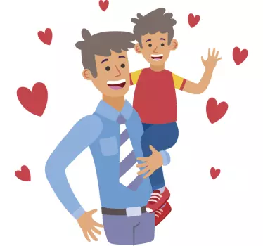 Vater und sohn t shirts herzliche vater-sohn-bindung - TenStickers