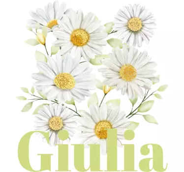 T-shirt mit namen florale personalisierte grafik - TenStickers