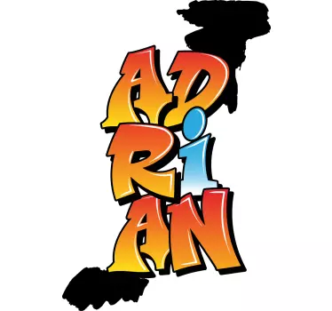 T-shirt mit namen adrian design - TenStickers