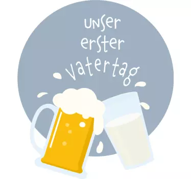 Vater Sohn T Shirt milch und bier - TenStickers