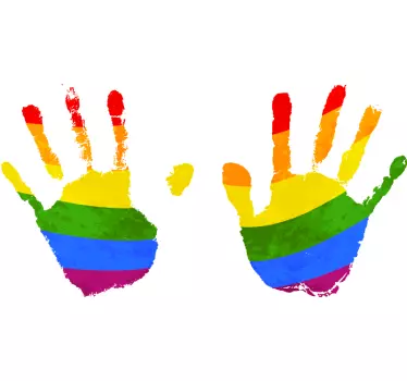 Mutter tochter t shirts mit bunten handabdrücken - TenStickers