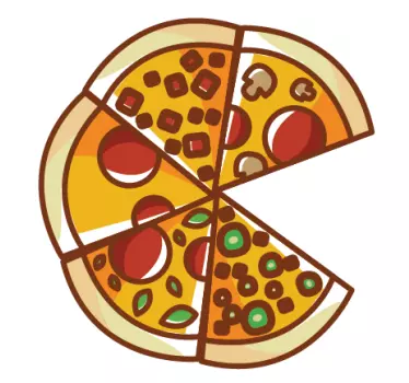 Partner T Shirts Pizzastück - TenStickers