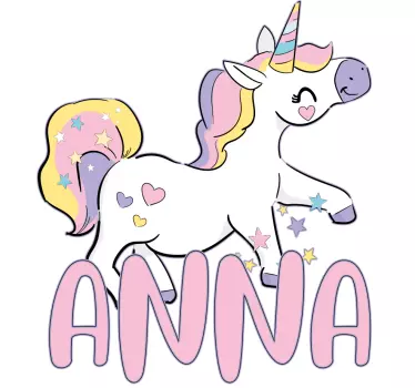 T-Shirt Baby fröhliches einhorn mit namen - TenStickers