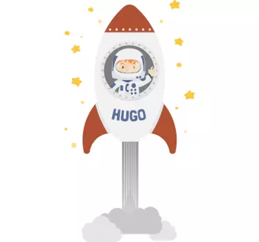Kinder T Shirt Astronauta con cohete - TenStickers