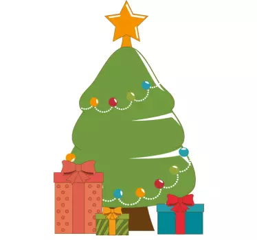 Weihnacht t shirt fröhlicher weihnachtsbaum - TenStickers