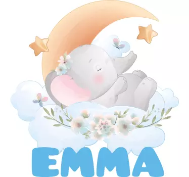 T-shirt baby süßes schlafendes elefantenmotiv - TenStickers
