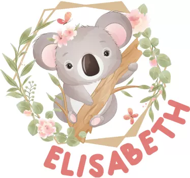 Shirt Baby Süße tiere koala mit Namen - TenStickers