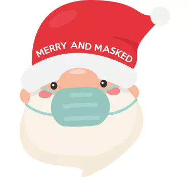 Weihnacht t shirt fröhliches santa gesicht maskiert - TenStickers
