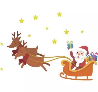 Weihnacht t shirt santa's schlittenfahrt - TenStickers