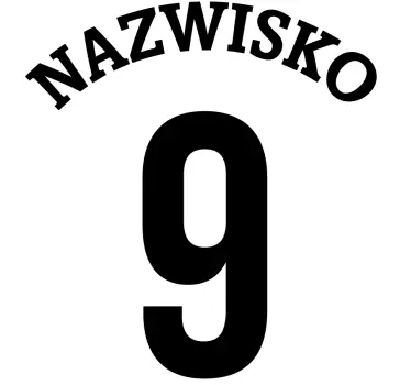 T-shirt mit namen und individueller sportnummer - TenStickers