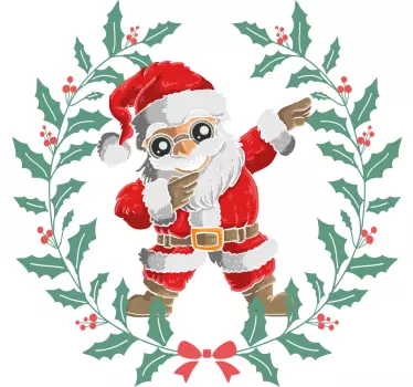 Weihnacht T Shirt weihnachtsmann in urlaubsstimmung - TenStickers
