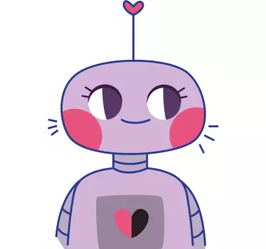 Pärchen t shirts süßes roboter paar - TenStickers