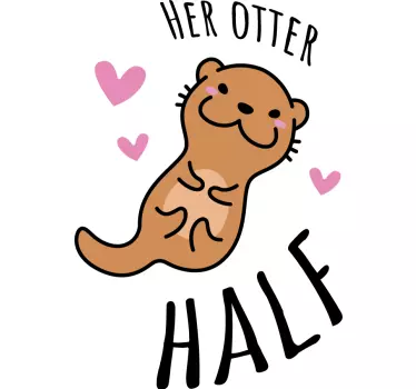 Partner T Shirt Otter Design - TenStickers