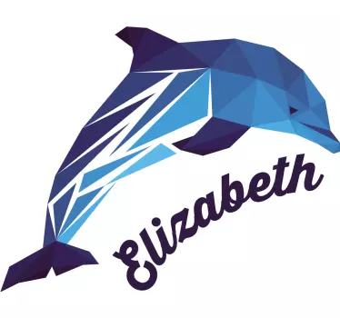 T-shirt baby mit geometrischer delfin-illustration - TenStickers