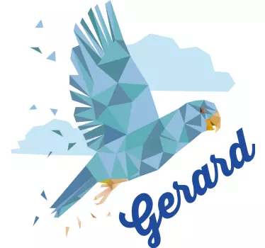 T-shirt mit namen stilisierter fliegender vogel - TenStickers