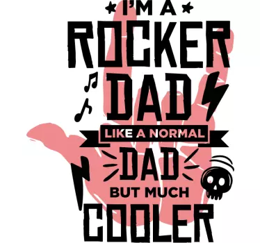 T Shirt Vatertag Rocker Dad - TenStickers