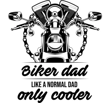 T Shirt Vatertag Biker Dad - TenStickers