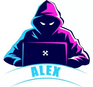 T-Shirts mit Namen Hacker - TenStickers