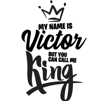 T-Shirt mit einem personalisierten Name - Call me King  - TenStickers