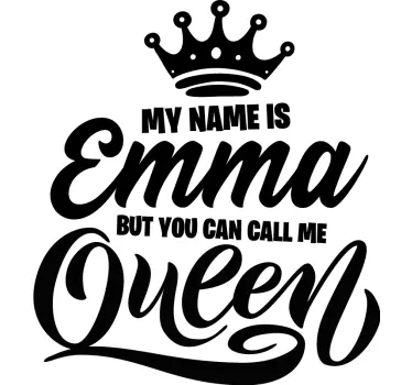 T-Shirt personalisierter Name Call me Queen - TenStickers