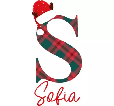 Initiale mit Namen Weihnachtspullover - TenStickers