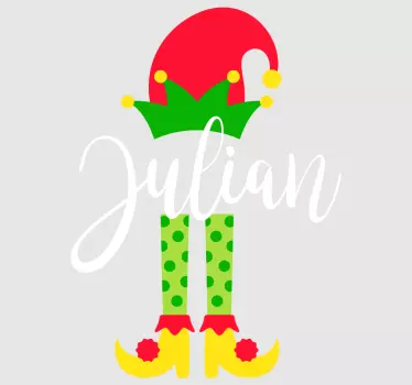 Elfendesign mit Namen Weihnachtspullover - TenStickers