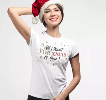 All I want for Xmas Weihnachts T Shirt - TenStickers